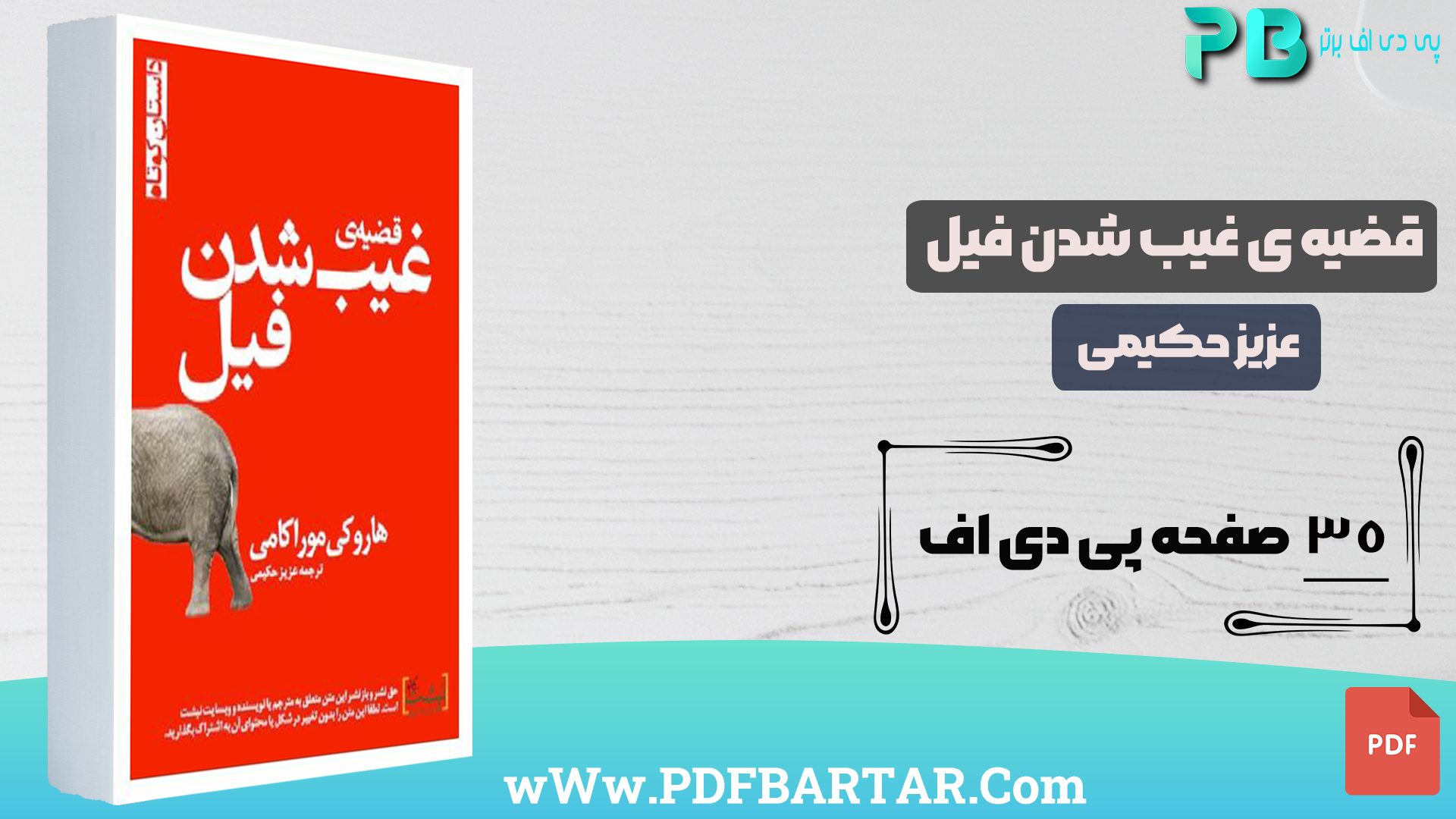 دانلود پی دی اف کتاب قضیه ی غیب شدن فیل عزیز حکیمی PDF- پی دی اف برتر