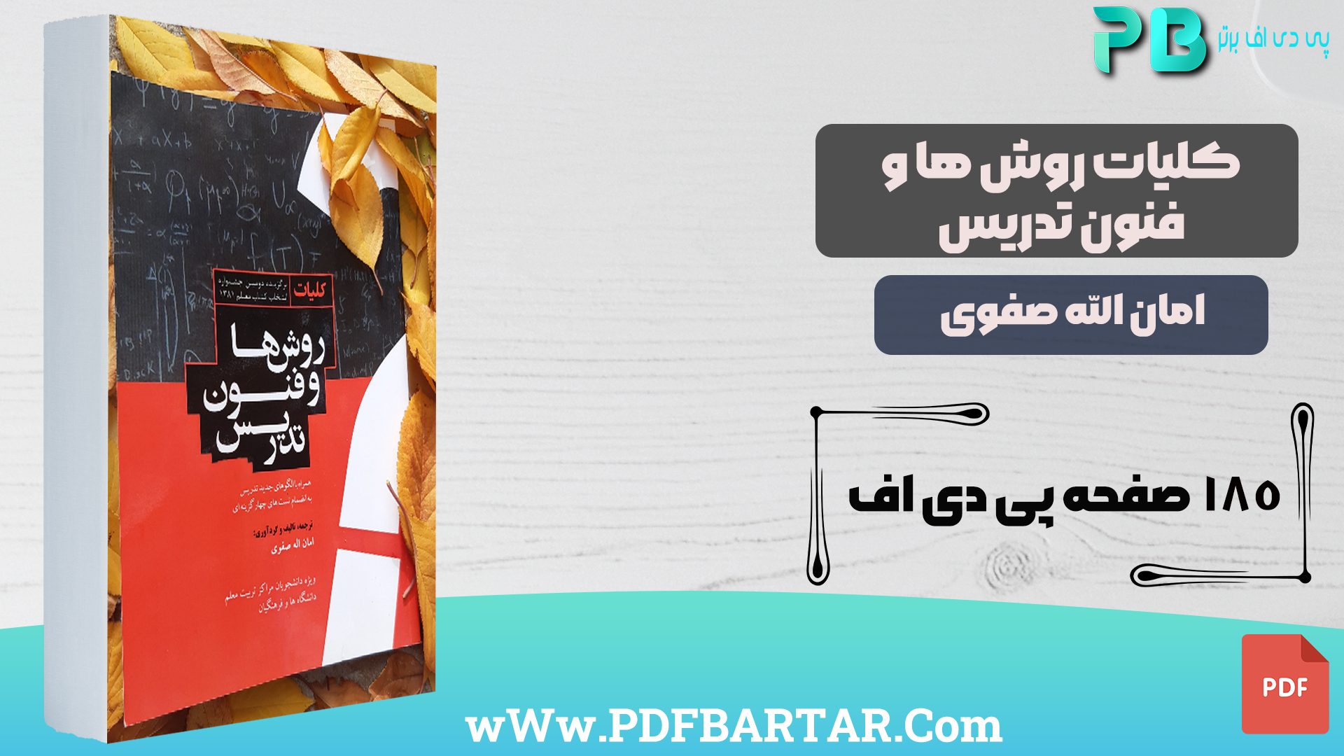 دانلود پی دی اف کتاب کلیات روش ها و فنون تدریس امان الله صفوی PDF - پی دی اف برتر